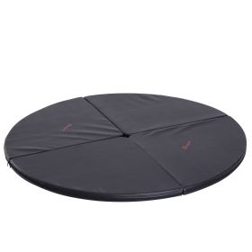 Soozier 2"T x 5"W Foldable Dance Pole Crash Mat, Portable Round Pole Dance Mat, Lightweight and Foldable, Black