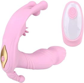 Wearable Licking Vibrator with Wireless Remote Control for G Spot Clitoral Stimulation;  Multi Vibration Modes;  Vibrating Panties Adult Sex Toys