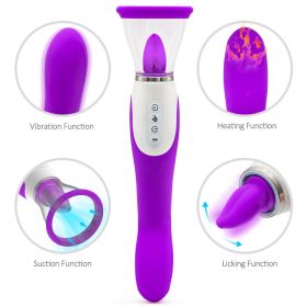 Fashion Sexy G Spott Female massage jacket2 in 1 Clitorial Stimulation Rose Shape toy for Women Funny Suction  Licking Toys Women Suck Clitorial